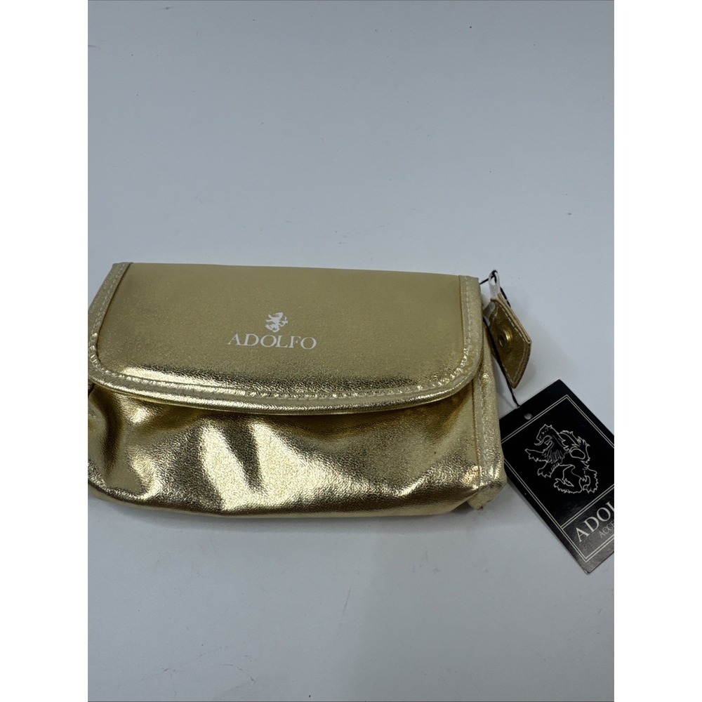 Adolfo Gold Clutch Bag With Mirror